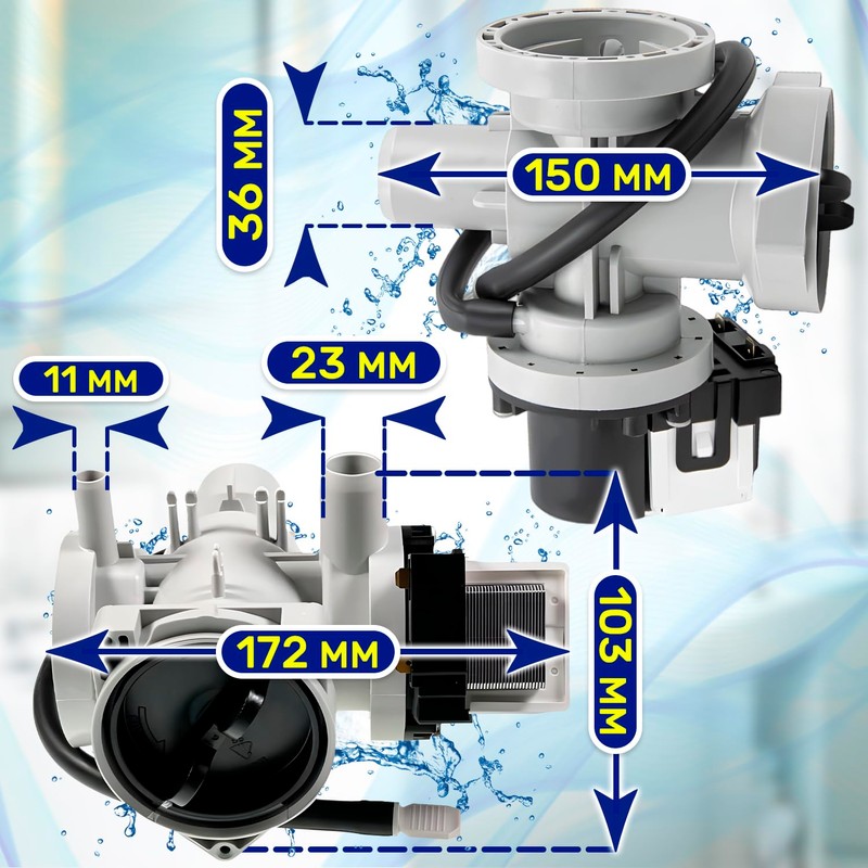 Drain Pump Power 30 W 220/240 V for Washing Machine