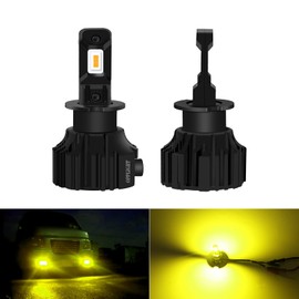 OPPLIGHT PSX24W LED Fog Lamp, Lemon, Yellow, Light Yellow, 3000K, Compatible with Vehicle Inspections, Toyota 86 BR-Z Impreza LED Fog, 6000 LM, High Illumination, Fanless, Integrated, Pond, Includes