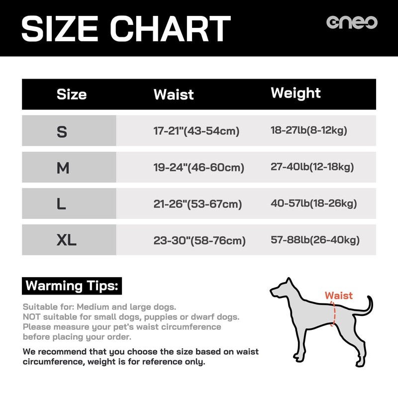 CNEO Dog Lift Harness, Dog Sling for Medium Large Dogs,