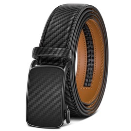 BULLIANT Men's Ratchet Belt Nontrimmable-Click Belt Adjustable for Men Gift Lightweight 1 3/8"(Black,38"-44"Waist Adjustable)