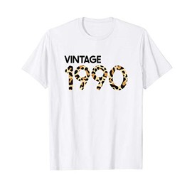 Vintage leopard print 30th birthday 1990 gift Idea T-Shirt