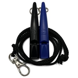 ACME Dog Whistle No. 211.5 with Whistle Band | Double Pack | 2 Whistles Including 2 Bands | Ideal for Recall - Loud and Far-reaching (Black + Baltic Blue)