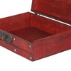 Antique Storage Box with Lock Wooden Document Box for Cosmetic