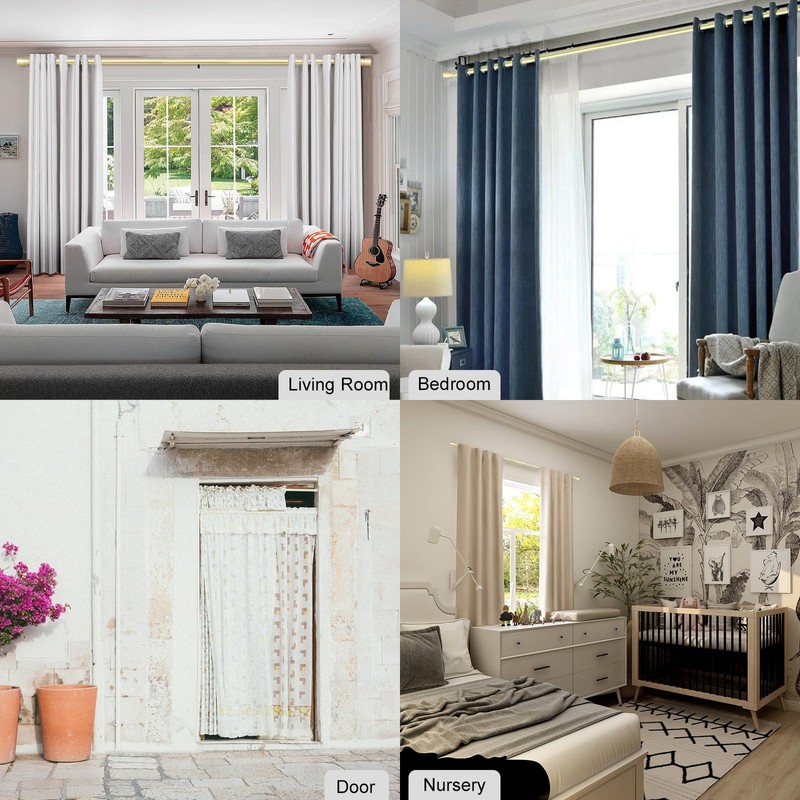 Byondeth Curtain Rods for Windows 16 to 88 Inches Adjustable