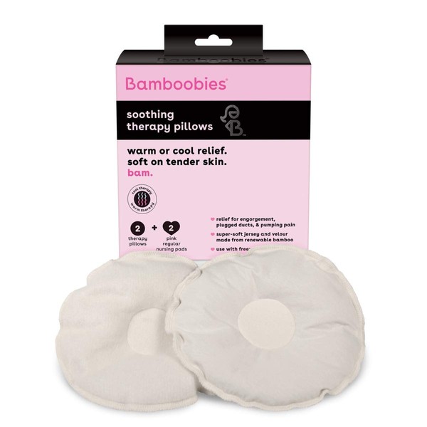 Bamboobies Women’s Soothing Nursing Pillows, Natural, Heating Pad or Cold Compress for Breastfeeding, Made in the USA