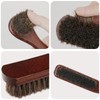 Professional Horse Hair Shoe Brush Kit, 4-Piece Leather Care Cleaning