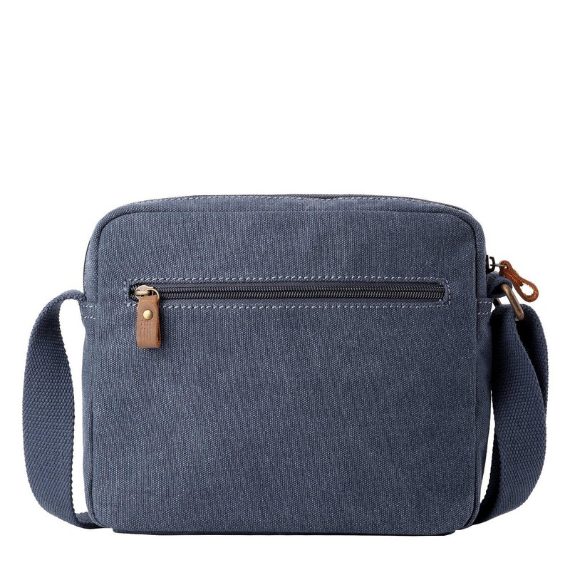 TRP0235 Troop London Classic Canvas Across Body Bag - Charcoal