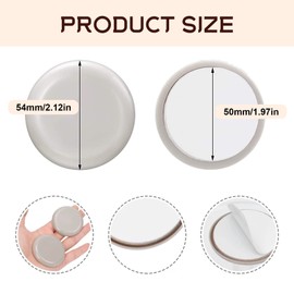 16 PCS Furniture Sliders and Gliders,Round Furniture Movers Floor Protector Pads Furniture Sliders for Carpet(50mm)