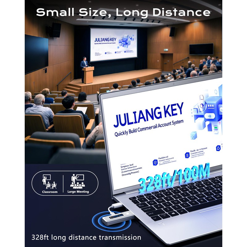 Wireless HDMI Transmitter and Receiver 4K Decode & 1080P@60Hz Ultra