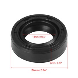 X AUTOHAUX TC Shaft Seal Seal Rubber Double Lip 14 mm x 24 mm x 7 mm for Motorcycle Crankshafts and Hydraulic Pumps