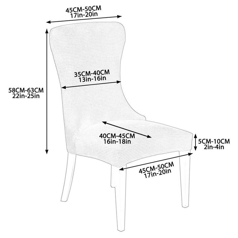 Buenanir Wingback Chair Cover Jacquard Wingback Dining Chair Covers Stretch