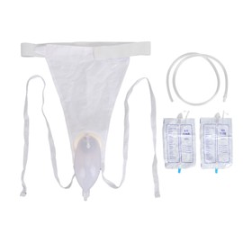 Men Urine Collector Bag Reusable Urinal Pee Holder 1000mL Wearable Silicone Leakage Proof Collection Drainage Urination Device