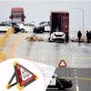 Lwuey Warning Triangle Light, Waterproof Triangles Emergency Lights Road Flares
