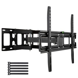 Sardoxx Full Motion TV Wall Mount Bracket TV Mount with Spirit Level, for 32"-70" Flat Screen/Led/4KTV, Dual Articulating Arms, Swivel and Tilt, Max VESA 600x400mm, Holds Up to 110lbs