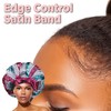 DONNA Large, Extra Large Adjustable Tie Satin Bonnet Sleep Cap