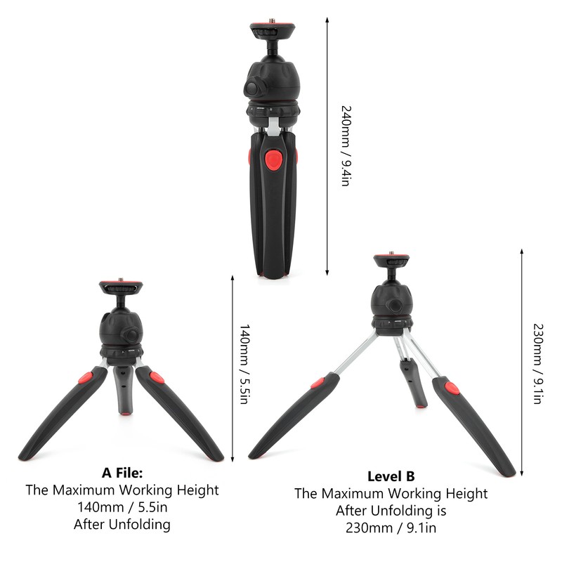 Mini Tripod Camera Holder with 360° Adjustable Ball Head 4