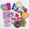 Attuslla Pack of 15 iron-on patches, children, mixed patches, appliqué