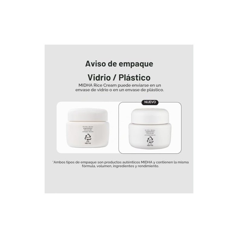 MIDHA- Crema de Arroz 1.7oz (50gr) 63% Agua de Arroz