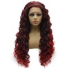 Iwona Long Curly Ombre Auburn Red Two Tone Lace Front