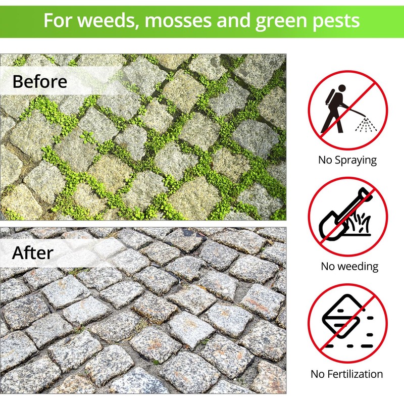 QWORK Weed Brush Cutter, Aluminium Wild Herb Brush with 32
