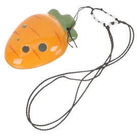 Kisangel Cute Carrot Shaped Ocarina for Ceramic Wind Instrument for Beginners High End Material Sound for Practice and