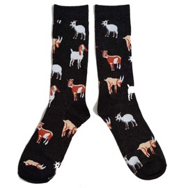 Mens Charcoal Grey Trip Of Happy Goats Socks 6-10 UK / 39-44 Eur / 7-11 US