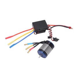 3650 4300KV No Sense Brushless Motor with 60A Waterproof ESC Combo Set for 1/10 RC Car