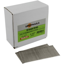 Spotnails 16224SS-316 1-1/2 in. 316 Stainless Steel 16 Gauge Brads, 2,500/Box