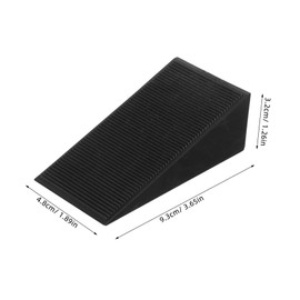 COLLBATH 4pcs Heavy Duty Rubber Wheel Chocks for Rvs and Trailers Non Slip Parking Wheel Stops Black Tire Stoppers for Reliable Stability Slopes and Uneven Ground