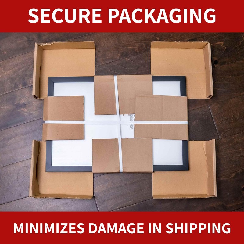 Poster Palooza 30x30 Distressed/Aged White Washed Wood Picture Square Frame