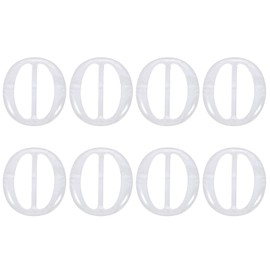PATIKIL 2" Schalring Clip, 8 Stück Harz Oval T-Shirt Clip Fashion Ring Schalschließe Schnalle Krawattenkreisclip für Damen Seiden, Weiß vorgestellt