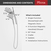 Pfister HydroFuse Shower Head and Handheld Combo, Hose Included, Magnetic