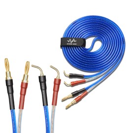 [banahari/Single] blue sale Pack of 1 Single item [Banana Plug Wrinkle-Resistant] 200 Cores Speaker Cable Complete Vere Orde (Banana Plug ⇔ Needle Plug)