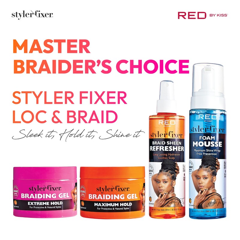 Red by Kiss Braiding Gel Maximum Hold Styler Fixer for