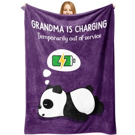 Leebbsin Grandma Gifts, Grandma Birthday Gifts- Soft Cute Blanket- Unique Christmas/Birthday Presents for Grandmas/Grandmother/Granny, Practical Grandmas Blanket, 60"x50"