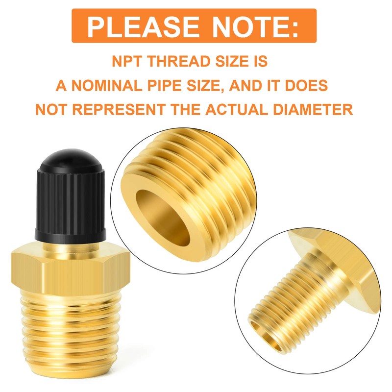 GASHER 2 válvulas de tanque NPT de 1/4 pulgadas, válvula