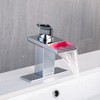 AVSIILE LED Bathroom Sink Faucet, Chrome Waterfall Single Hole Handle