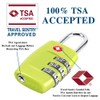 TSA Luggage Locks (4Pack) - 3 Digit Combination Padlocks -