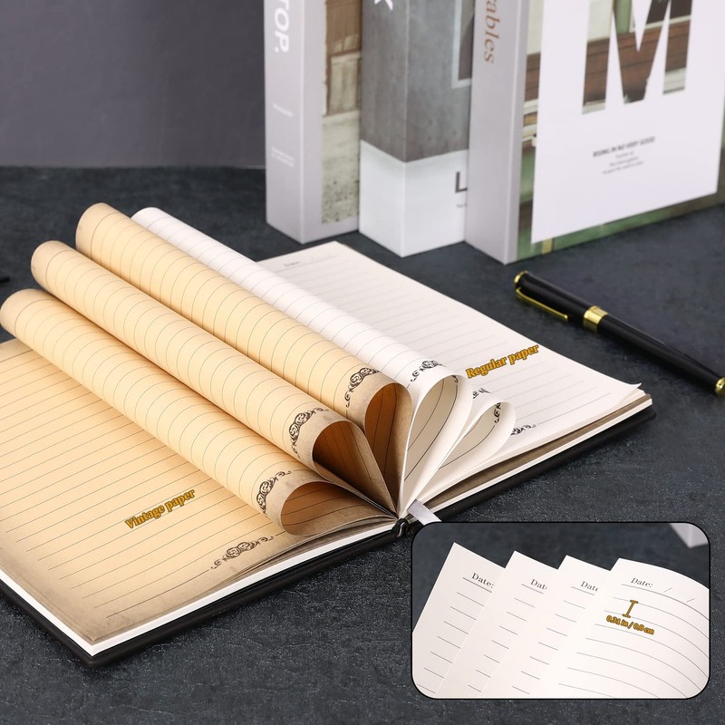 FEIDIAO Vintage Map Embossed Leather Notebook Travel Journal-Daily Notepad-Business Notebook-Drawing