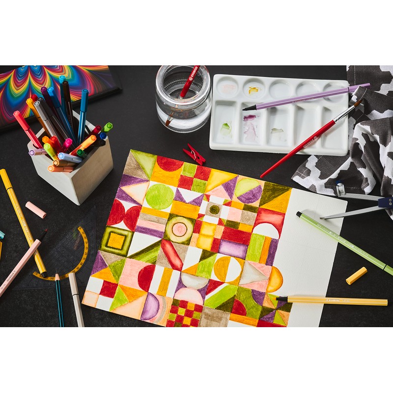 Premium Fibre-Tip Pen - STABILO Pen 68 - Tin of