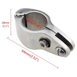 JT-HLM 22mm Hinged Jaw 316 Stainless, bimini fitting 22mm, Boat Hinged Upper Jaw Slide,Jaw Slide Hinged Bimini fitting Top Hinge Rail Mount (2pcs)