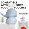 Whale SoftSip Silicone Food Pouch Topper 2 Pack with Travel