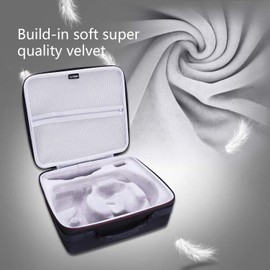 LTGEM Case Compatible with Oculus Meta Quest 2 / All-in-one VR Headset and Controller Accessories, Hard Shell Travel Carrying Storage Bag - Black+Gray(Case Only)