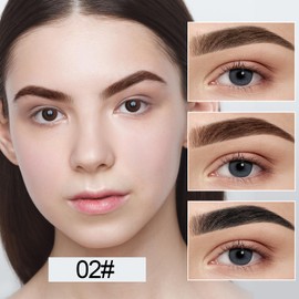 Apooliy 3 Colors Eyebrow Makeup Kit,Long Lasting Brow Palette,Eyebrow Filler Powder with Brow Brush,Professional Eyebrow Contour Palette,Creates Natural Brows