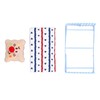 1:12 Miniature Bed Metal Structure Cute Pattern Sponge Cloth Mattress