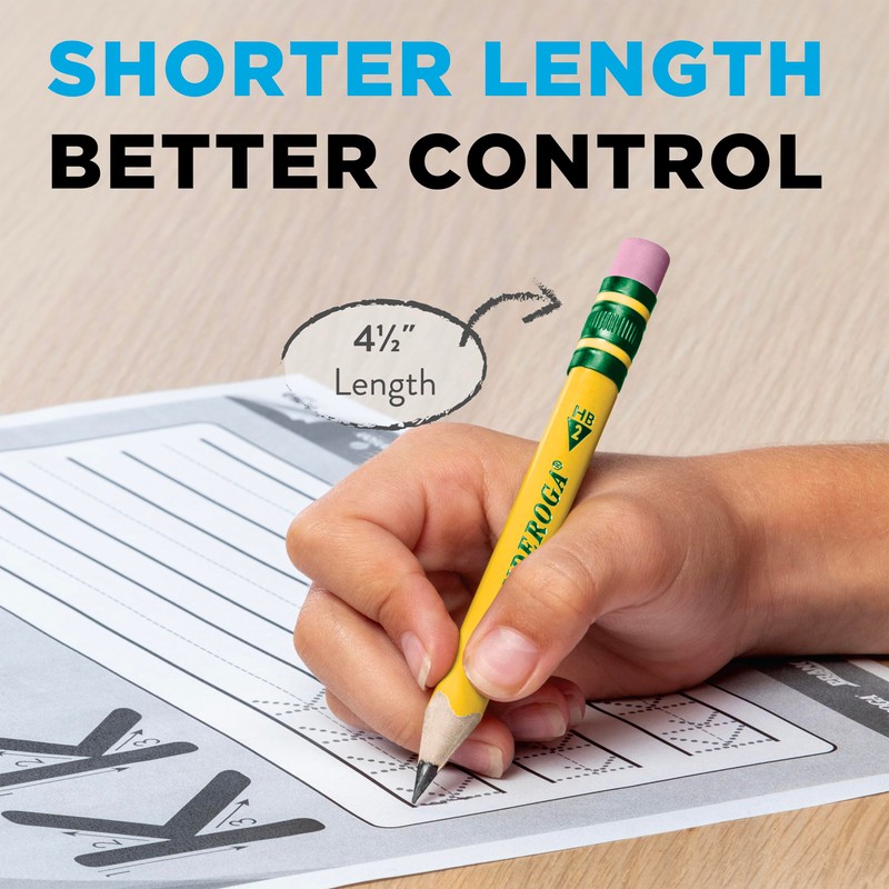 Ticonderoga My First Short Triangular Wood-Cased Pencils, #2 HB Soft,