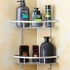 Hawsam No Drilling Bathroom Corner Shelves, Aluminum 2 Tier Shower