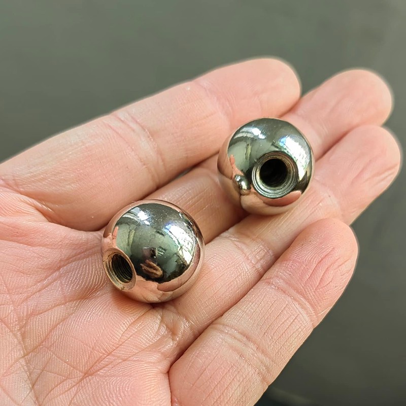 HSIULMY Lamp Shade Screw Cap, 2PCS Ball Solid Metal Lamp