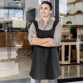 Crossed Aprons for Women with Pockets - Multifunctional Crossed Painting Apron - Working Aprons with Pockets, Multifunctional Baking Aprons for Painting Gardening Cleaning