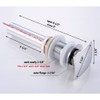MissMin Square pop up drain without overflow chrome for risen